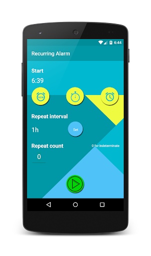 Android application Recurring Alarm screenshort