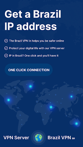 Android application Brazil VPN - Get Brazilian IP screenshort