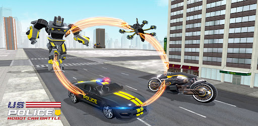 US Robot Police Car Transform