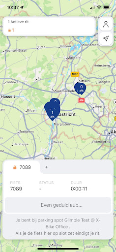Android application Arriva Deelfiets screenshort