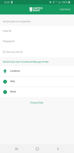 Android application Bank With United screenshort