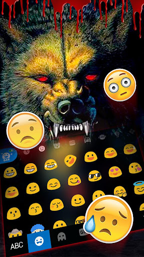 Scary Bloody Wolf Keyboard The Screen 3