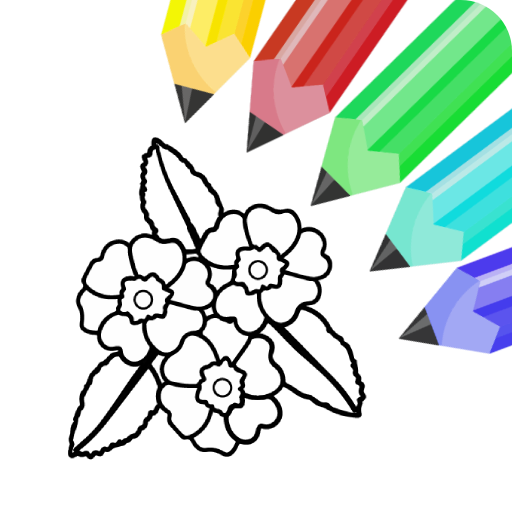 flowers coloring art