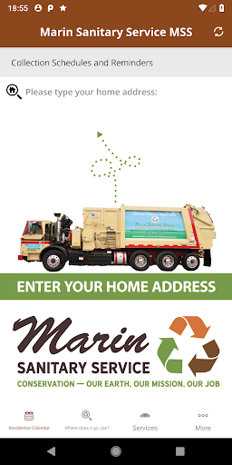 Android application Marin Sanitary Service MSS screenshort