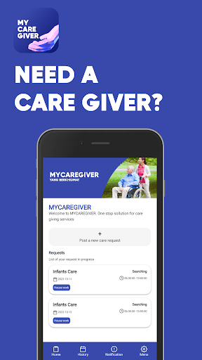 Android application CAREGIVER screenshort