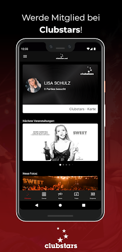Android application Clubstars screenshort