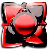 Next Launcher Theme black red icon