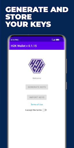 Android application H2K Wallet screenshort