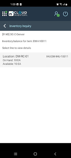 Mobile Client-Honeywell Device Screen 3