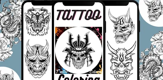 Tattoo Japanese Demon Coloring