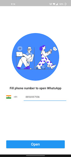 QuickOpen for WhatsApp Screen 3