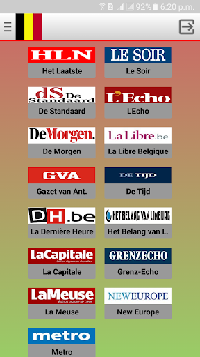 Android application Belgium Newspapers screenshort