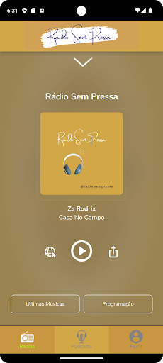 Android application Rádio SemPressa screenshort