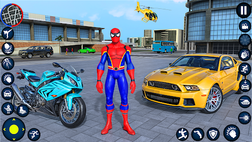 Android application Spider Stickman Game Rope Hero screenshort