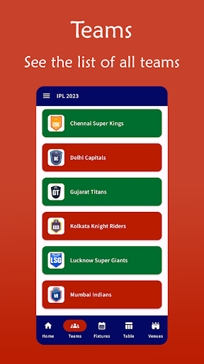 IPL 2023 - Schedule & Updates Screen 2