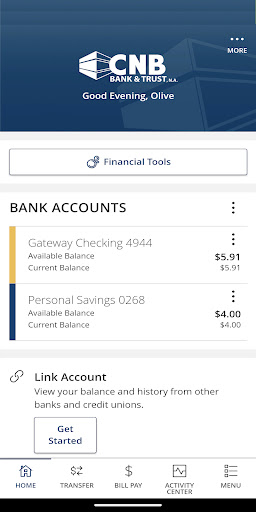 CNB Bank & Trust Screenshot