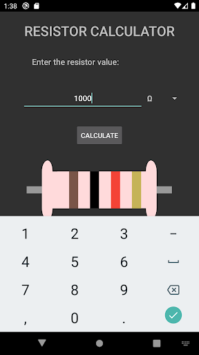 Resistor Calculator Screen 2