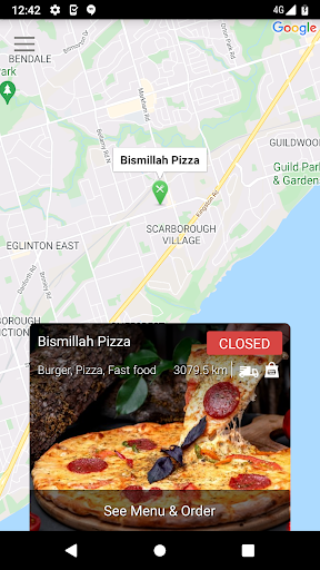 Android application Bismillah Pizza screenshort