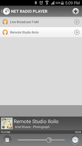 Net Radio Player Screen 2