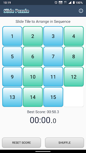 Android application Slide Puzzle screenshort