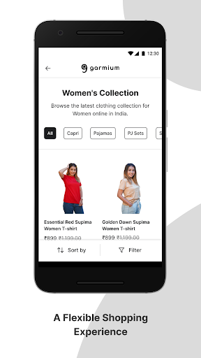 Garmium: A Luxury Clothing App Screen 2