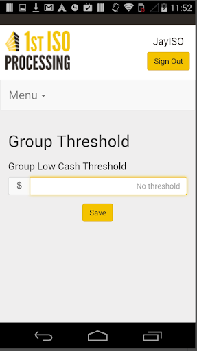 1st ISO ATM Management Screen 2