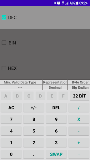 Android application SiCalc screenshort