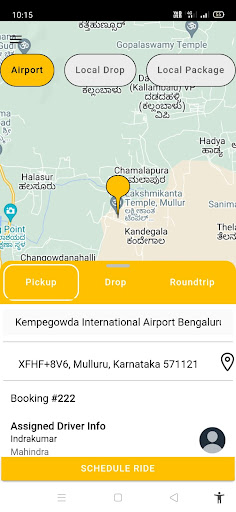 Android application OOSM CABS screenshort