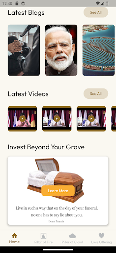 Android application Evans Francis screenshort
