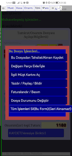 Oto Servis Takip Programı mobi Screen 3