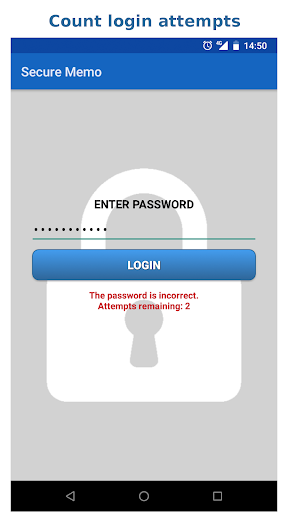 Android application Secure Memo - Encrypted notes screenshort