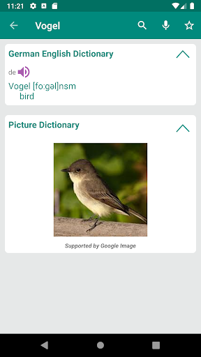 German English Dictionary Screen 2