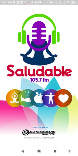 Android application Saludable FM screenshort