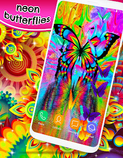Neon Butterflies Wallpaper ud83eudd8b Free Live Wallpapers 6.7.13 APK screenshots 4