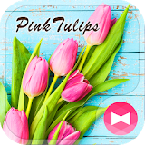 Flower Wallpaper Pink Tulips icon