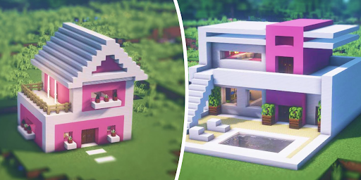 Pink House Map for Minecraft Screen 3