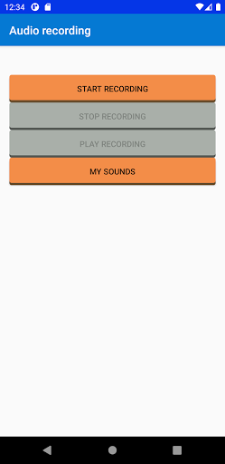 Android application Sound recorder screenshort