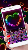 screenshot of Colorful Hearts Keyboard Theme