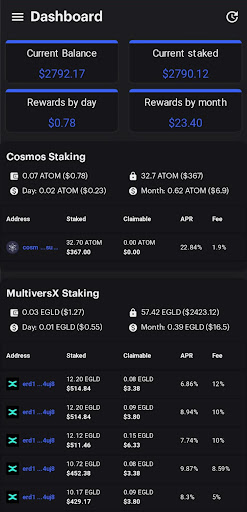 Staking Dashboard Screen 2