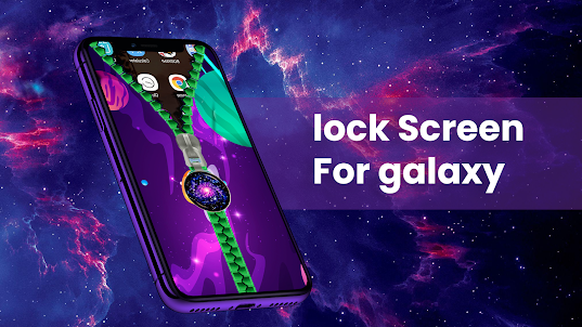 Galaxy Zipper Lock Screen