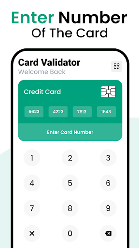 Credit Card Number Validator Screen 2