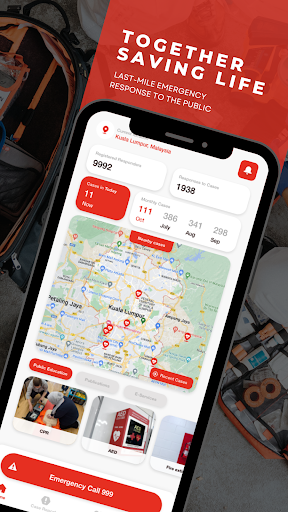 Android application MyResQ screenshort