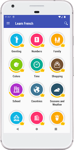 Android application Learn French Daily screenshort
