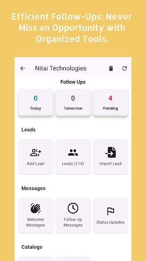 Android application InstaPitch™ - Leads CRM screenshort