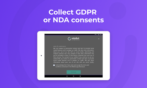 Android application Visidot-Visitor management sys screenshort