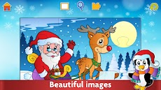 クリスマスの写真を持つ子供のための楽しいジグソーパズルゲームのおすすめ画像1