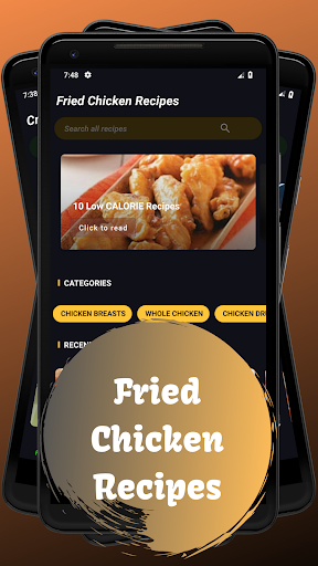 Android application Chicken Fry Recipes screenshort