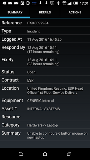 ESP ServiceNow Screen 3