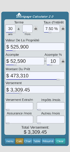Aperçu de l'application