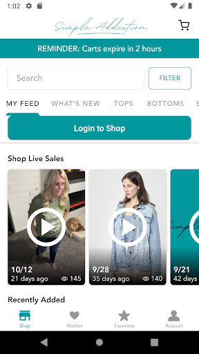 Simple Addiction Boutique Screen 2